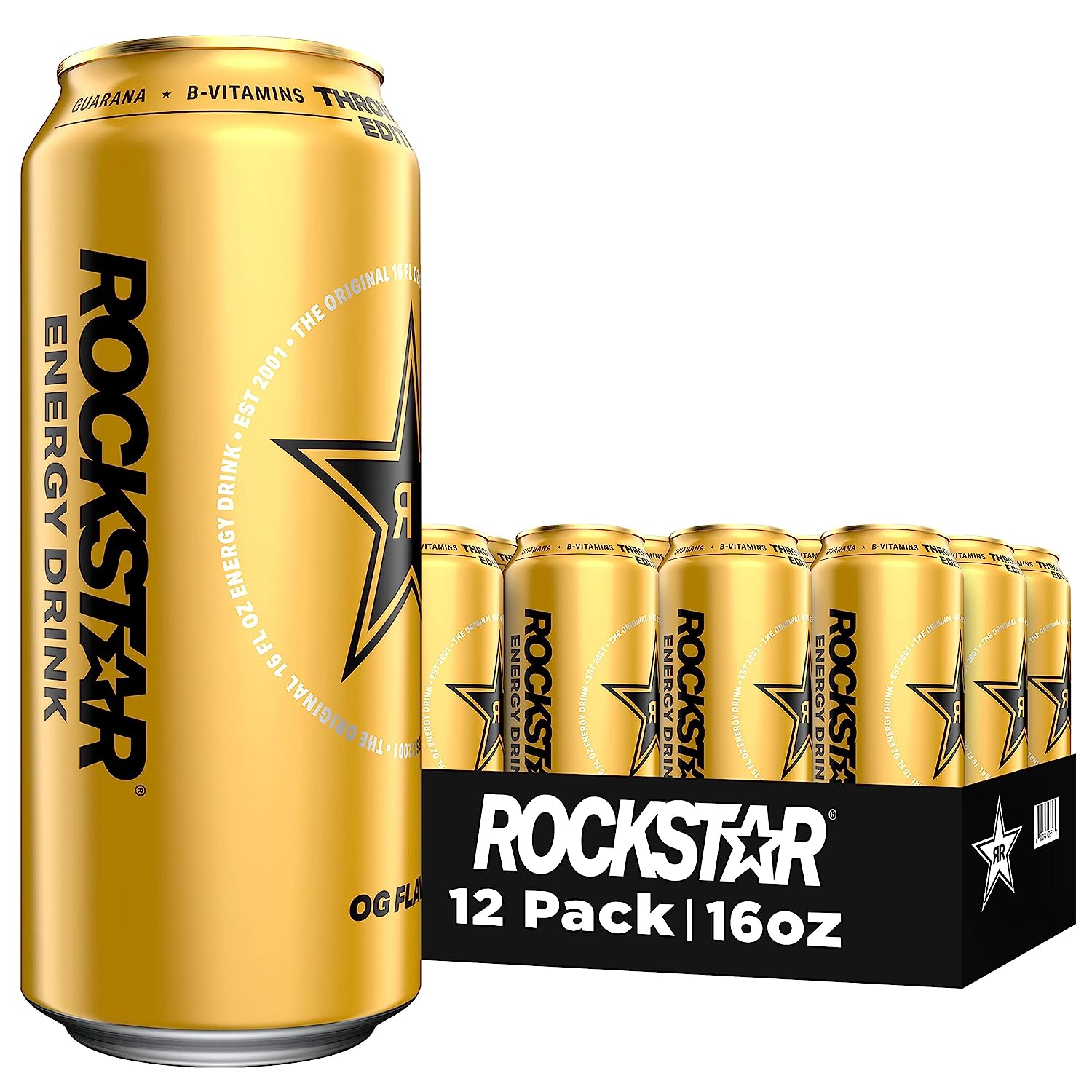 230527214814879_1 Rockstar Energy Drink, Throwback Edition: O.G., 16 Fl Oz (Pack of 12) - Packaging May Vary - Image 1